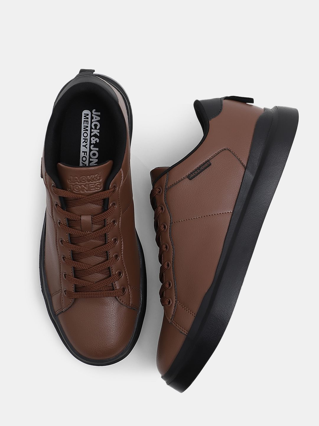 Brown Premium Lace Up Sneakers