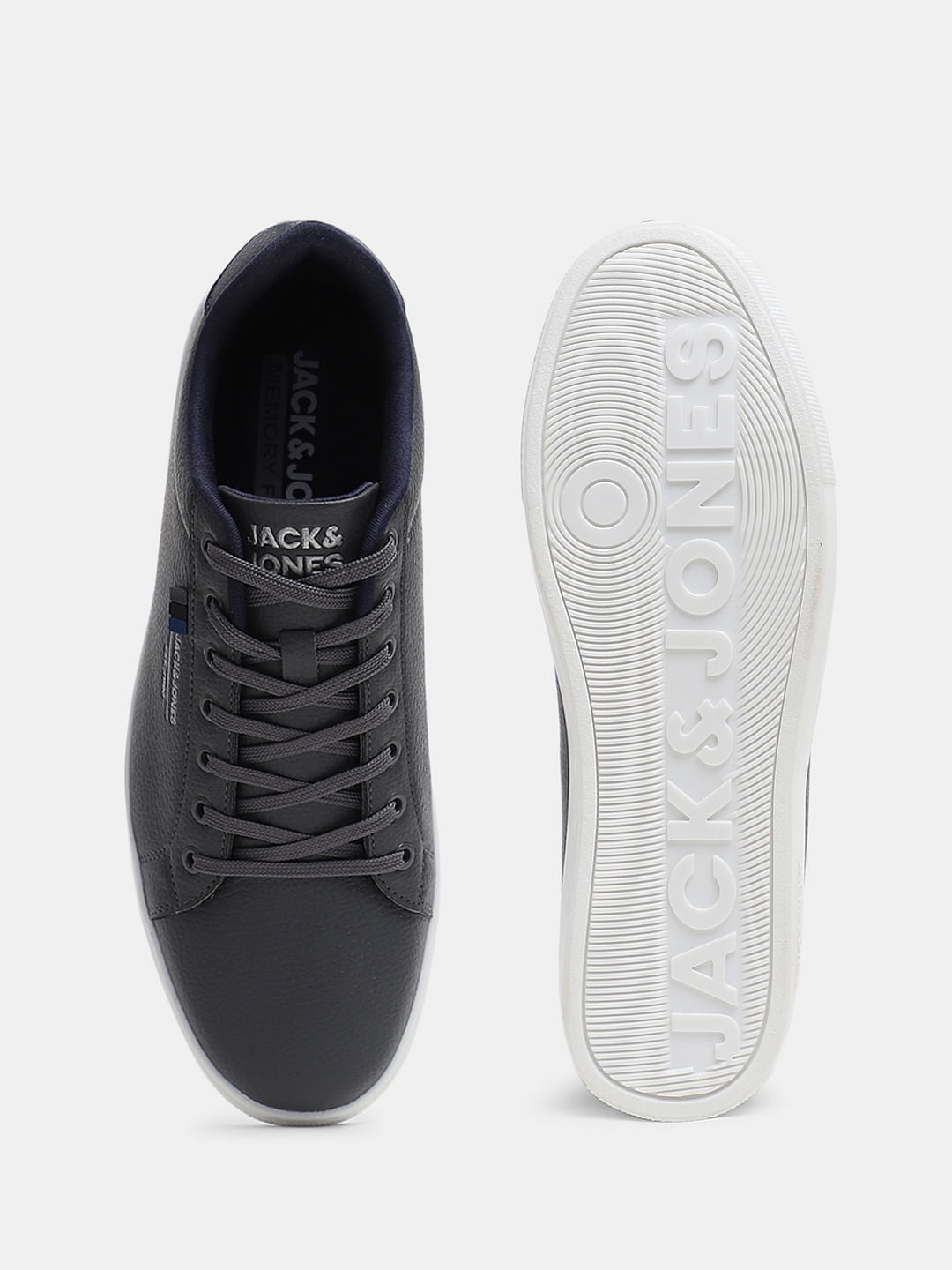 Grey Premium Lace Up Sneakers