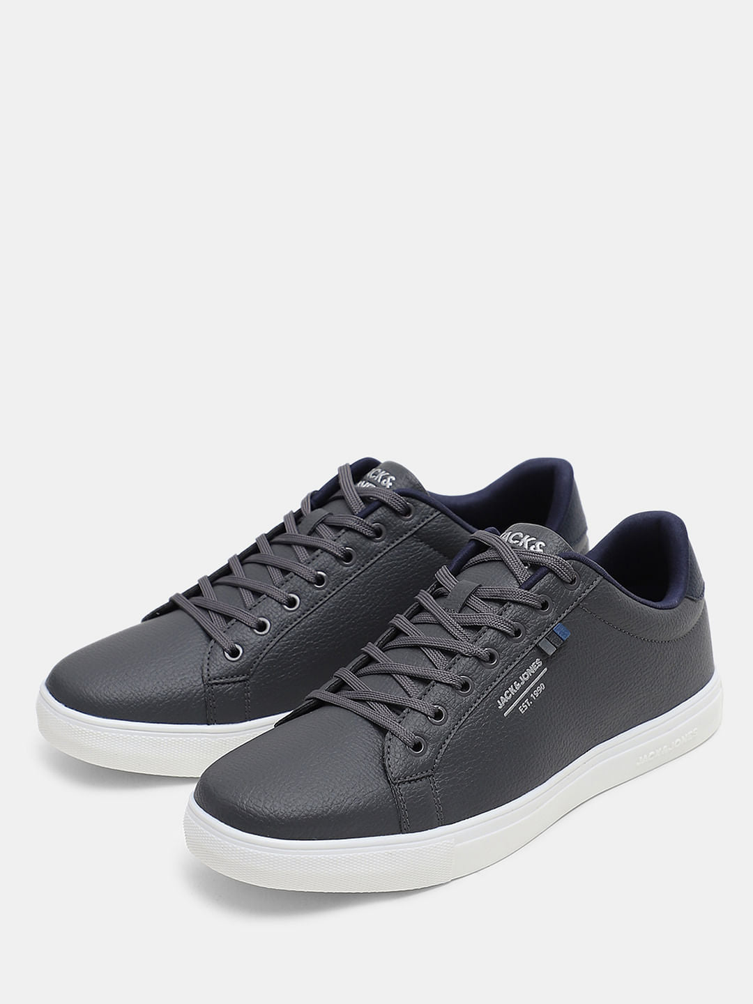 Grey Premium Lace Up Sneakers