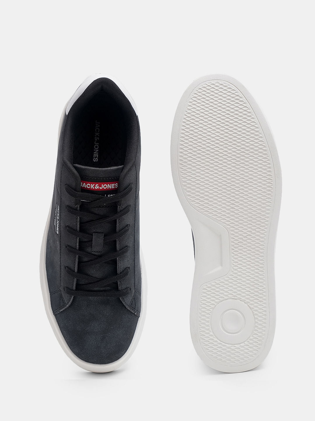 Black Vintage Lace-Up Sneakers
