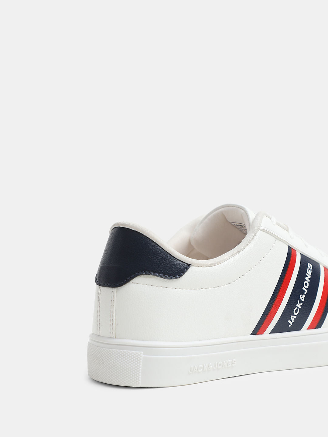 White Logo Print Sneakers