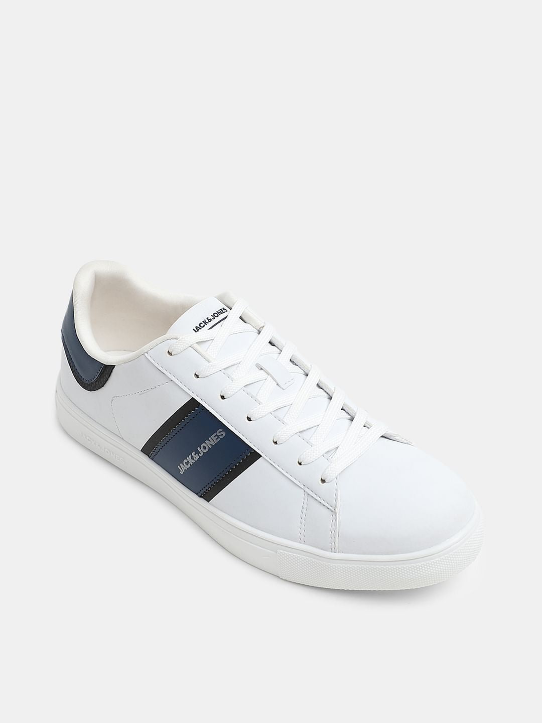 White Colourblocked Sneakers