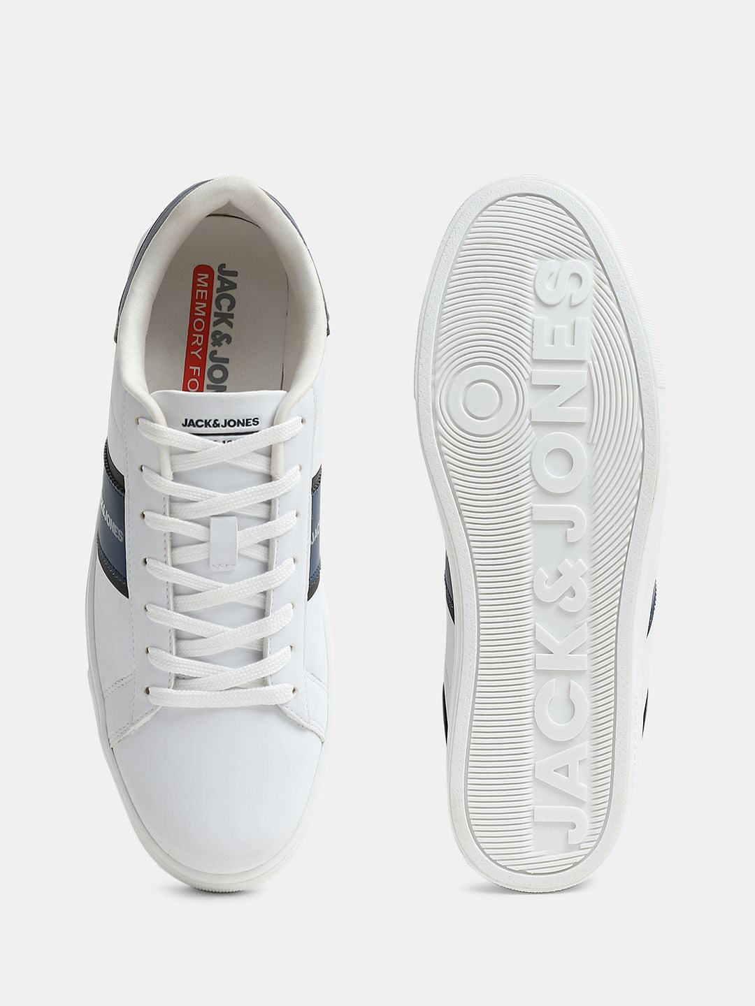 White Colourblocked Sneakers