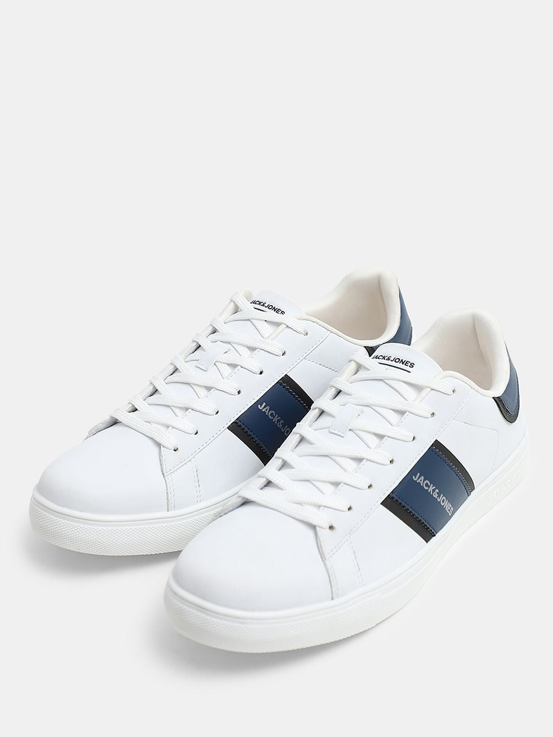 White Colourblocked Sneakers