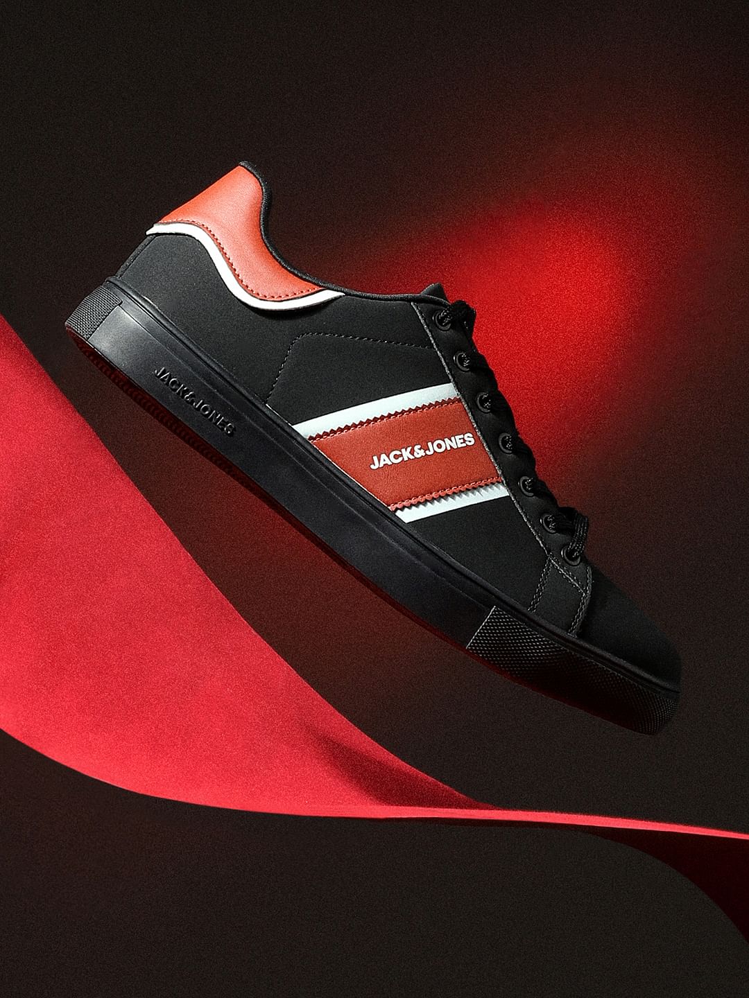 Black Colourblocked Sneakers