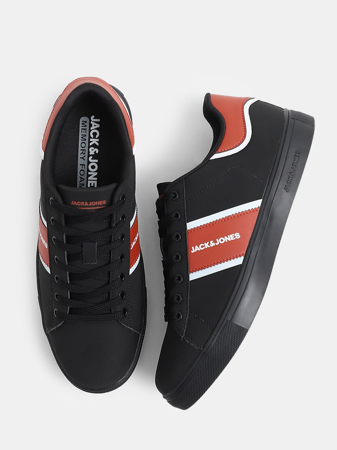 Black Colourblocked Sneakers