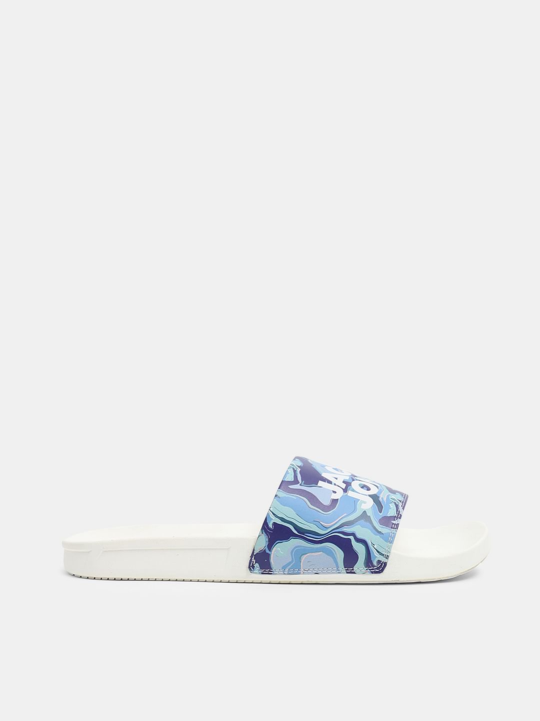 White Printed Sliders