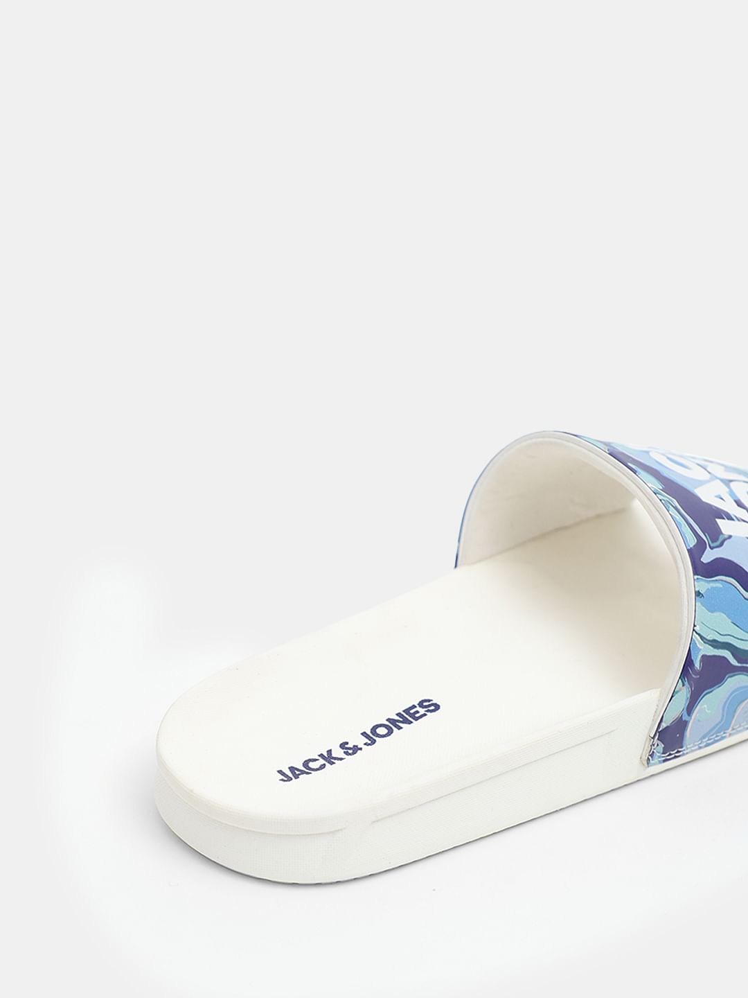 White Printed Sliders