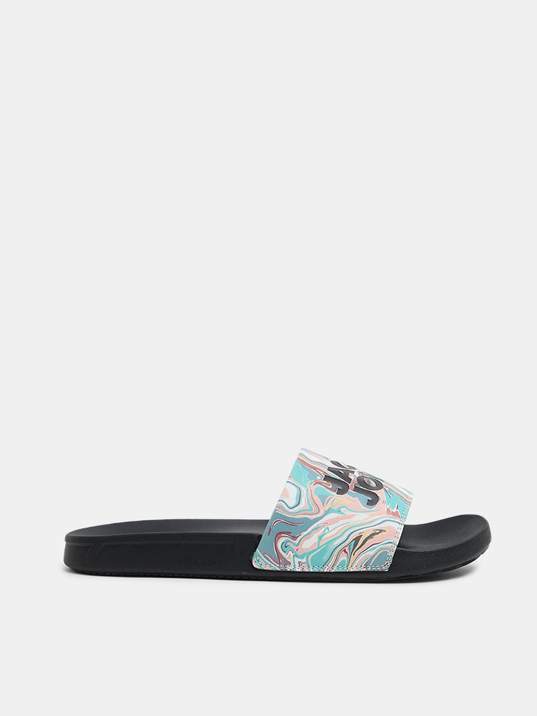 Black Printed Sliders