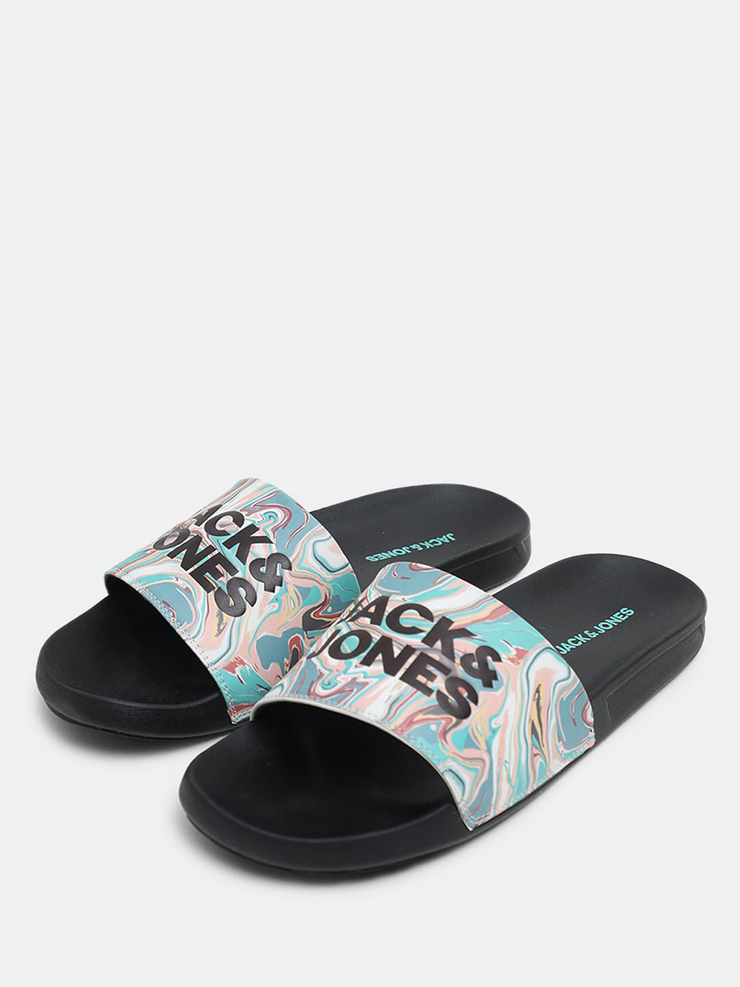 Black Printed Sliders