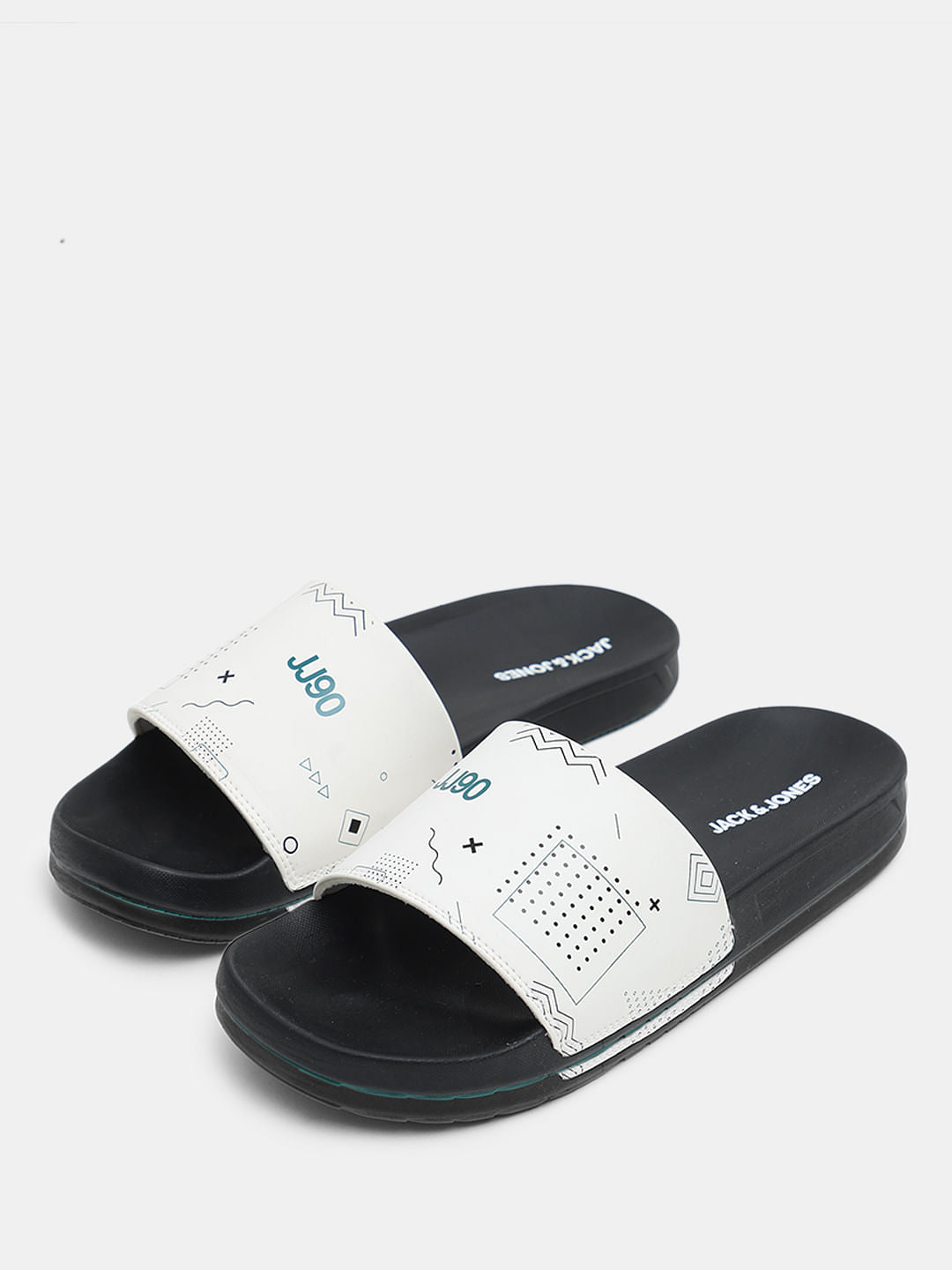 Black Printed Sliders