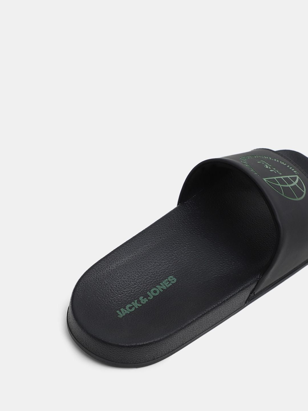 Black Logo Print Sliders