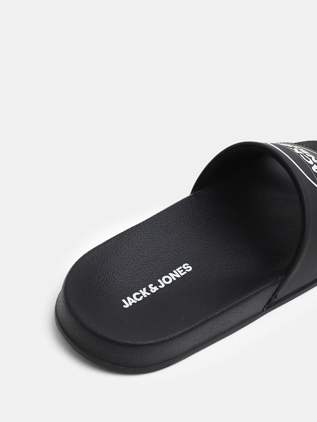 Black Logo Print Sliders