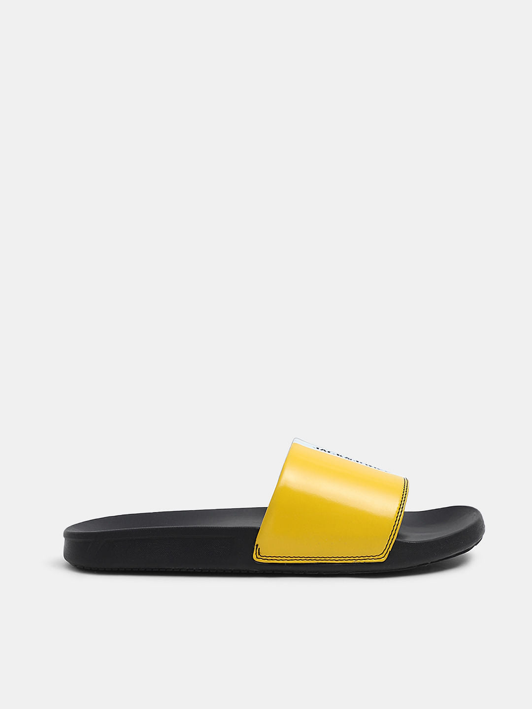 Black Colourblocked Sliders