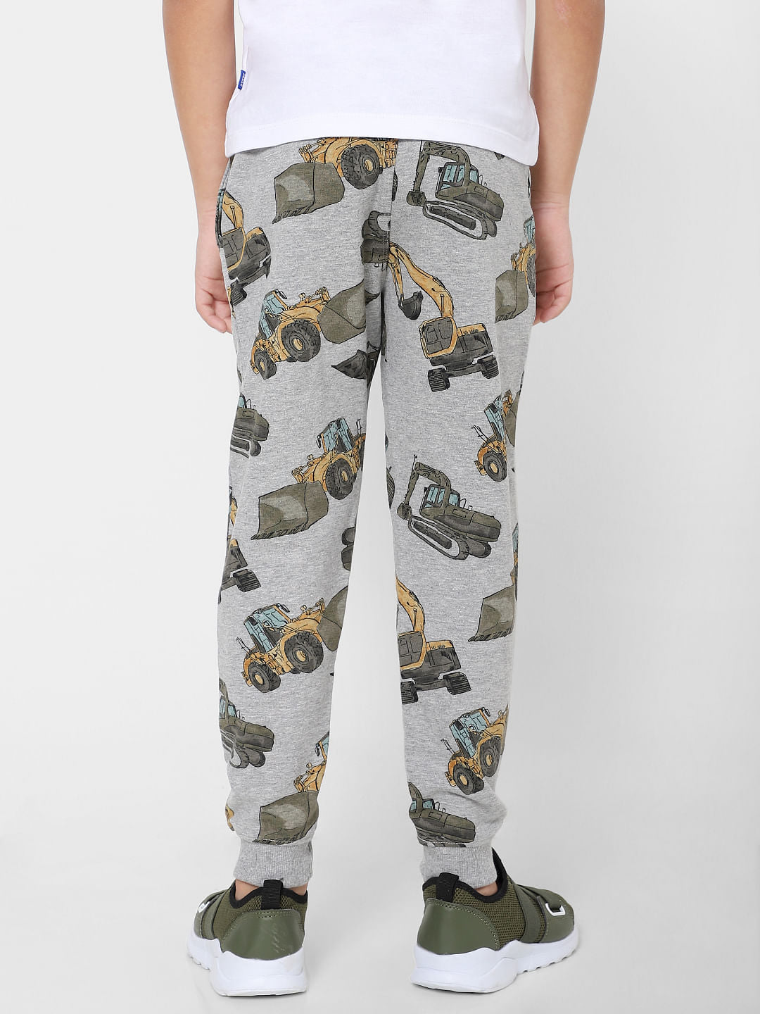 BOYS Grey Graphic Print Sweatpants