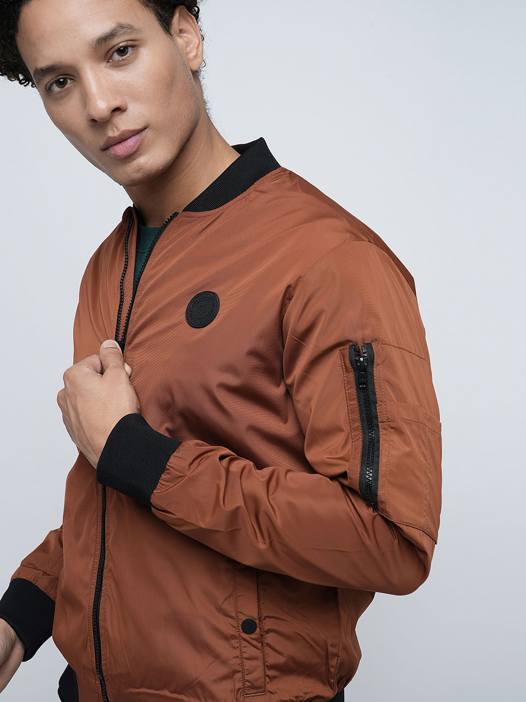PRODUKT by JACK&JONES Brown Bomber Jacket