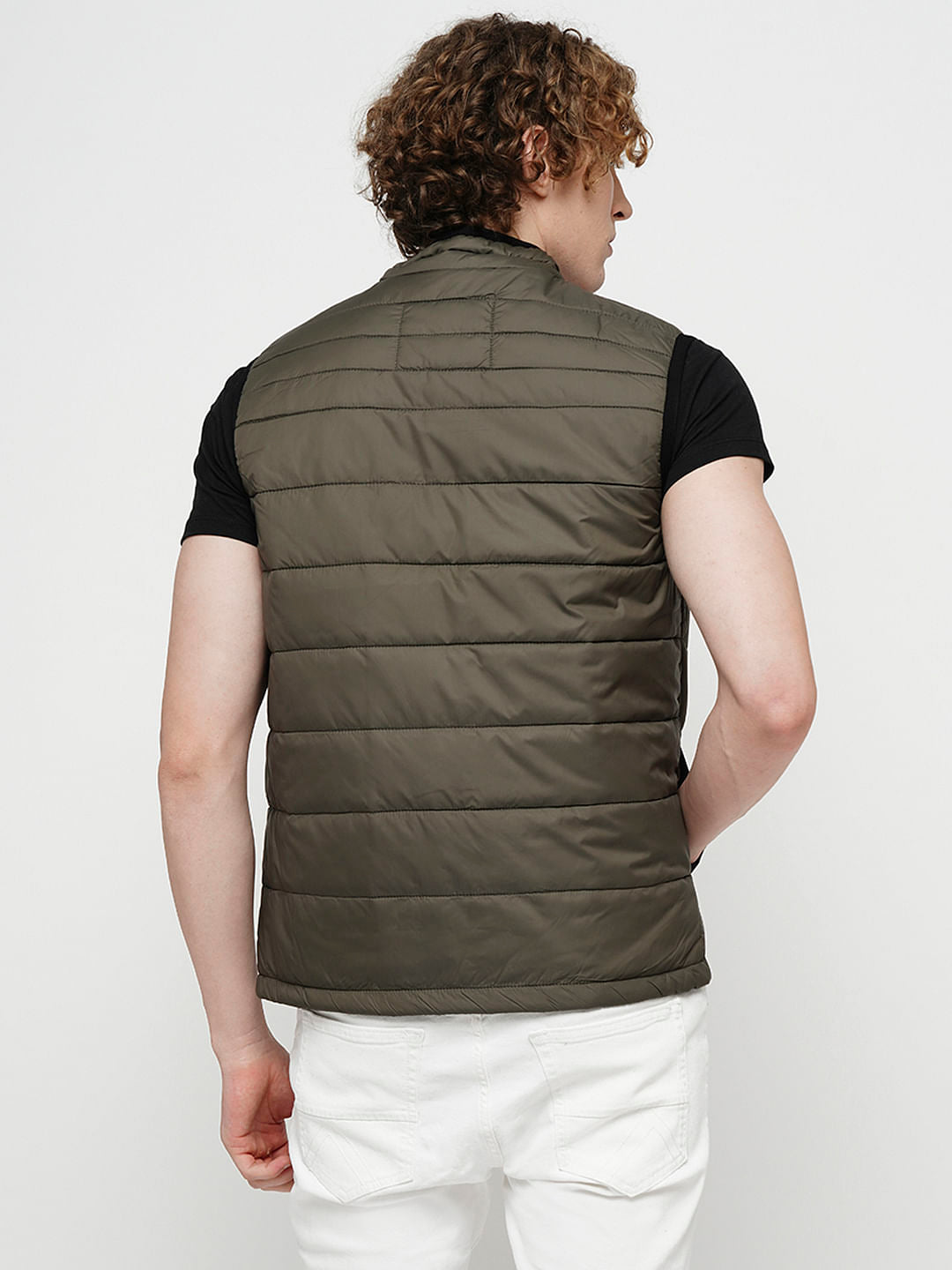 PRODUKT by JACK&JONES Green Sleeveless Puffer Vest