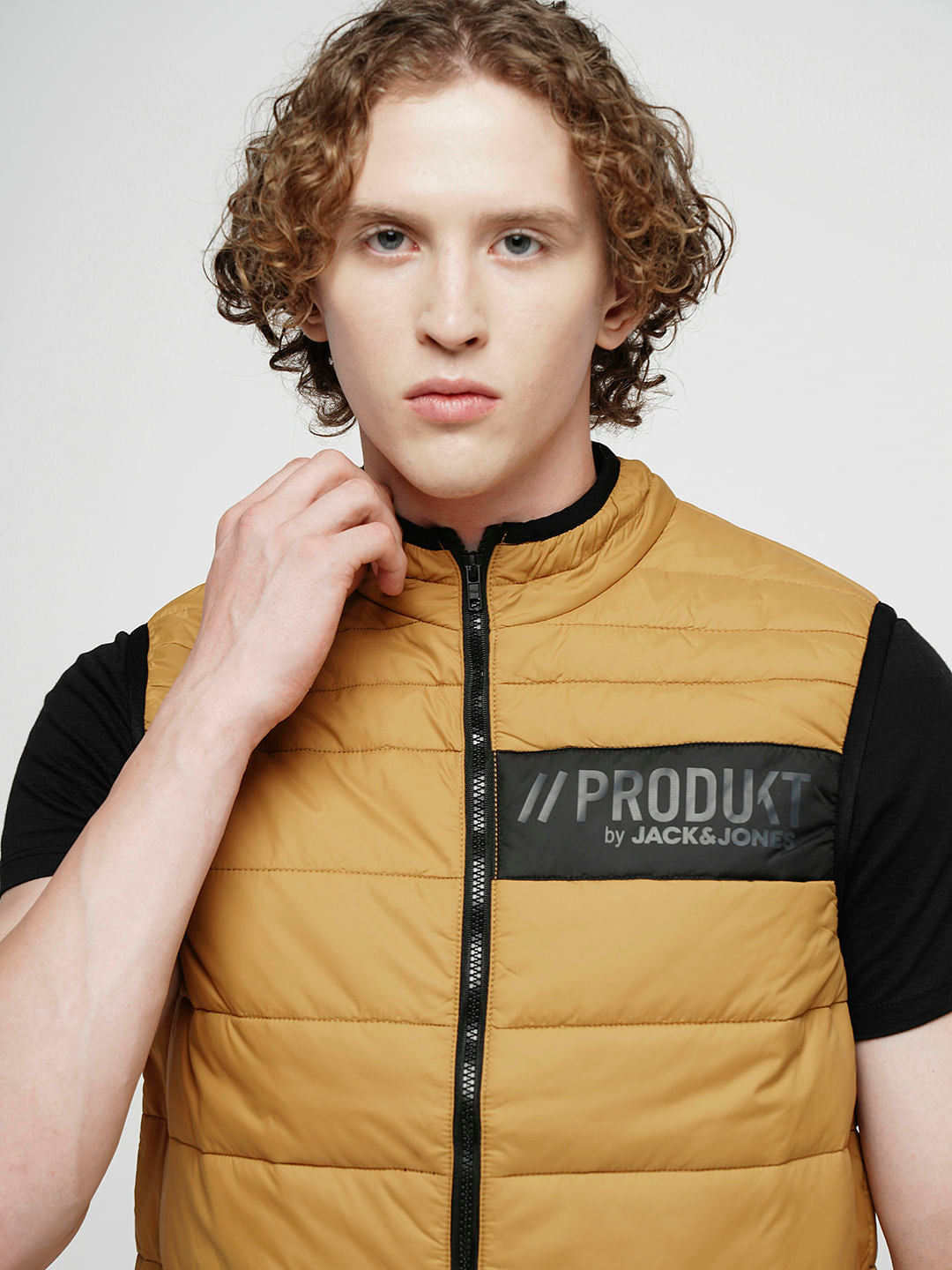 PRODUKT by JACK&JONES Brown Sleeveless Puffer Vest