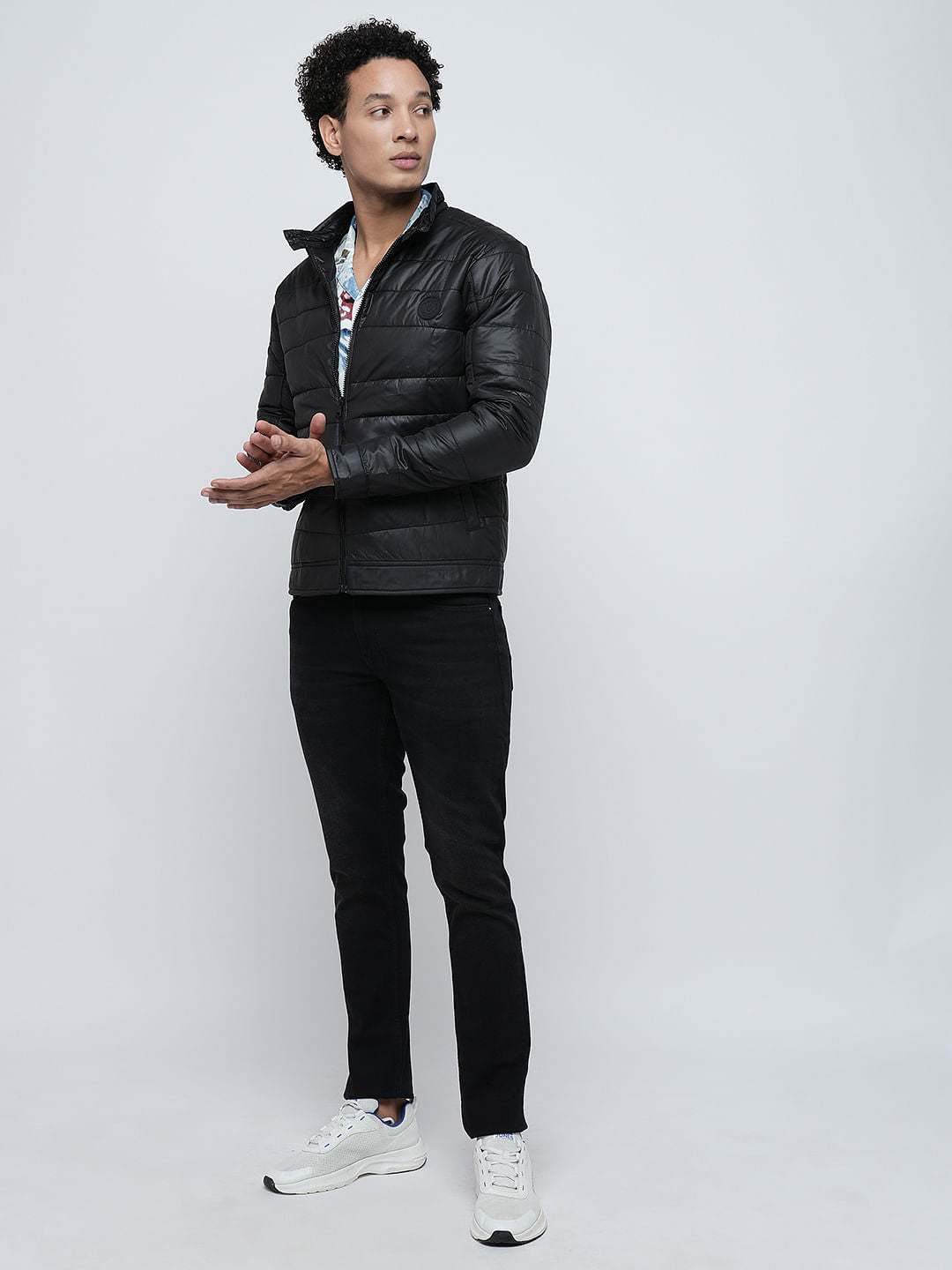 PRODUKT by JACK&JONES Black Zip-Up Puffer Jacket