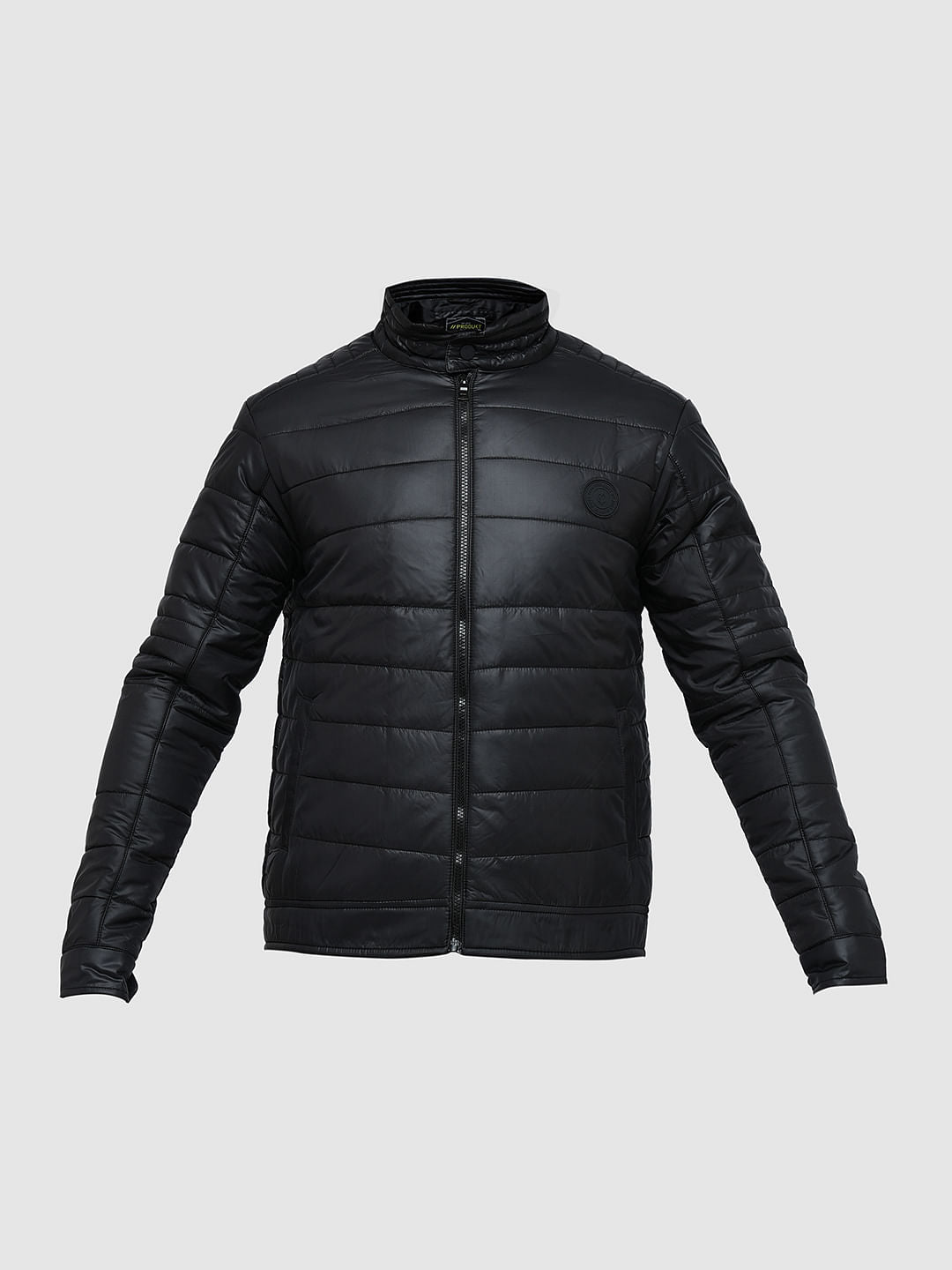 PRODUKT by JACK&JONES Black Zip-Up Puffer Jacket