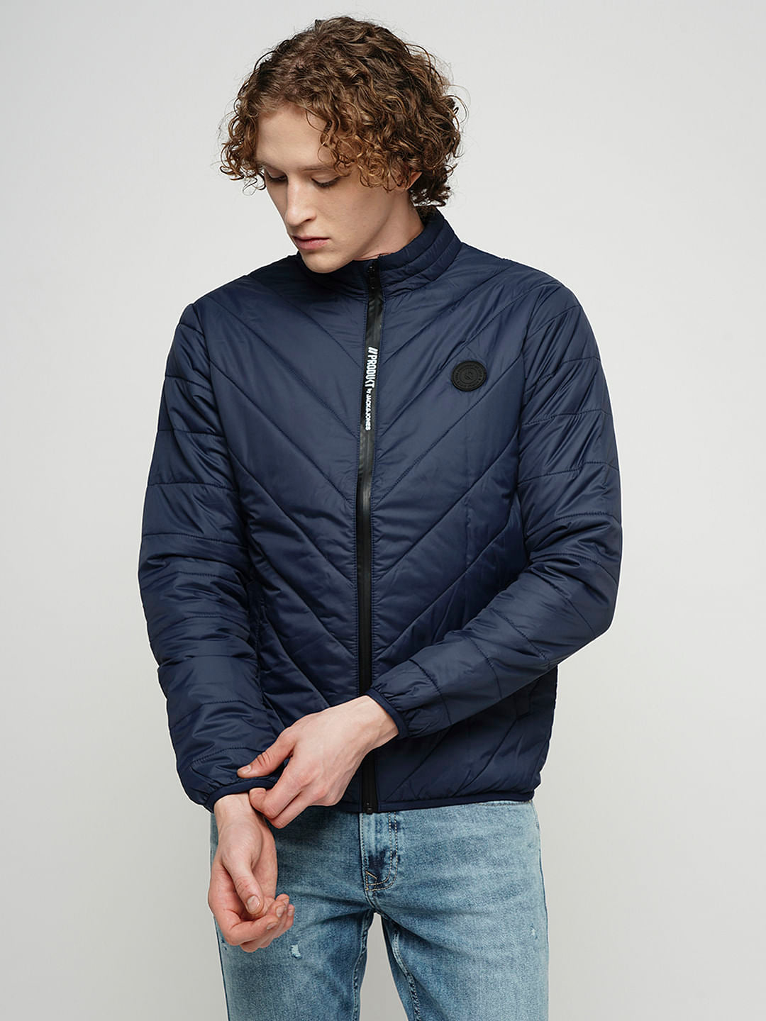 PRODUKT by JACK&JONES Blue High-Neck Puffer Jacket