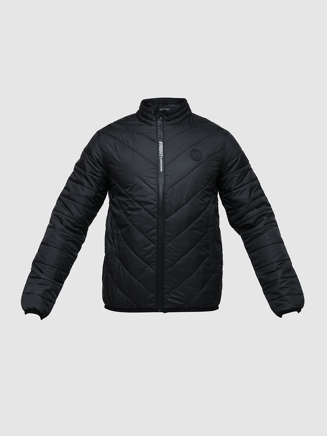 PRODUKT by JACK&JONES Black High-Neck Puffer Jacket