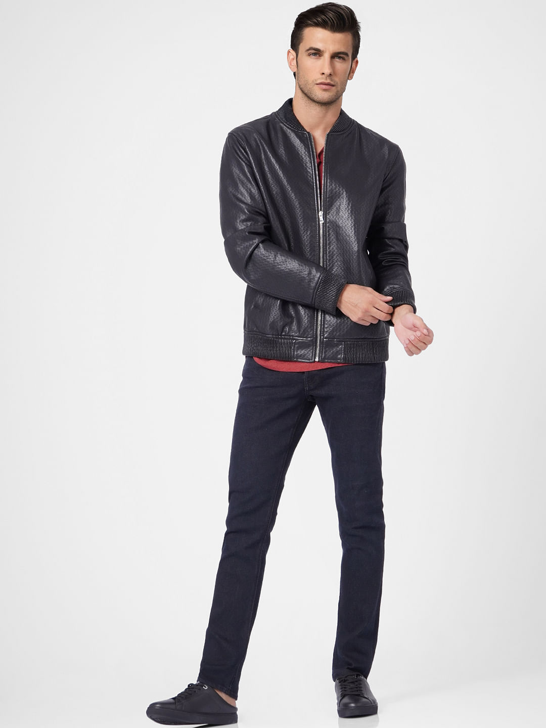 Grey Low Rise Glenn Slim Fit Torn Jeans