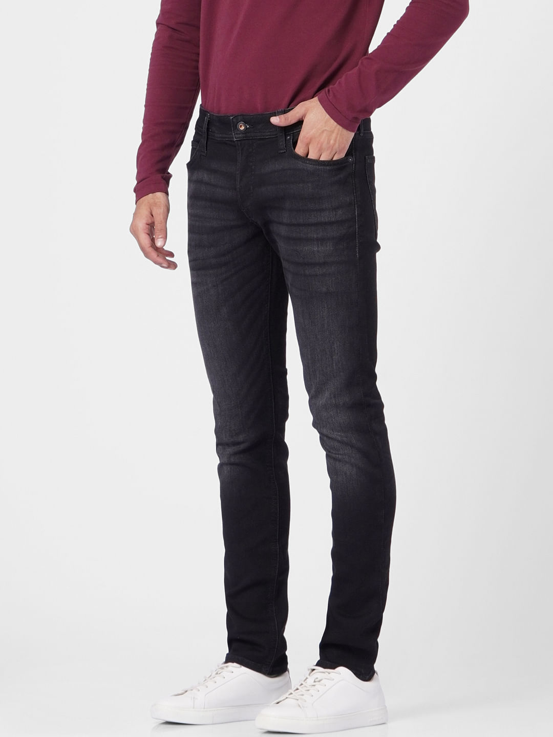Dark Blue Low Rise Glenn Slim Jeans