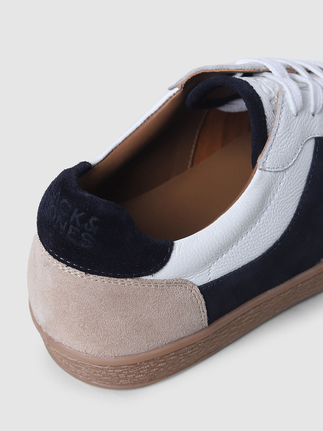 White Colourblocked Sneakers