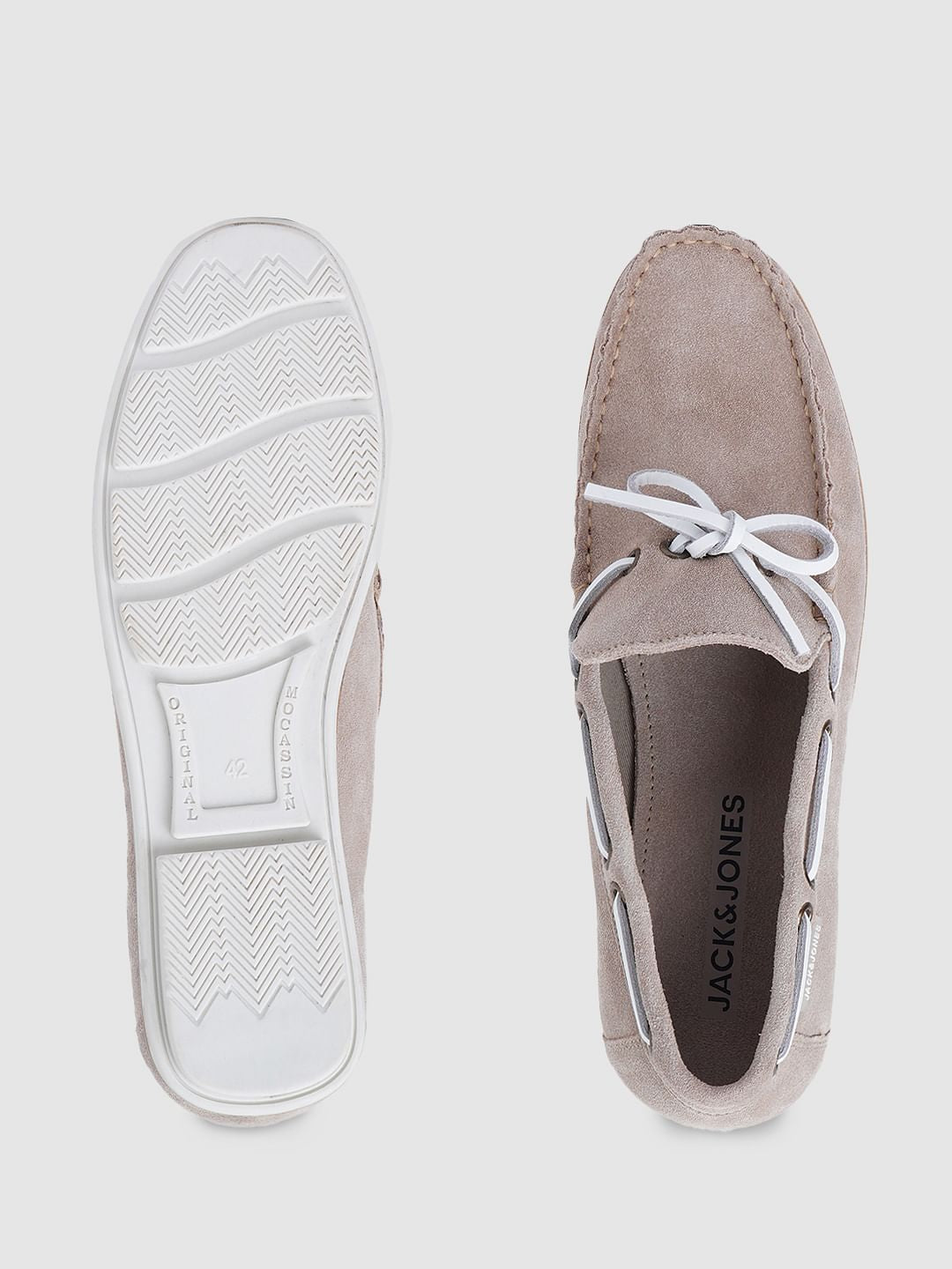 Beige Suede Loafers