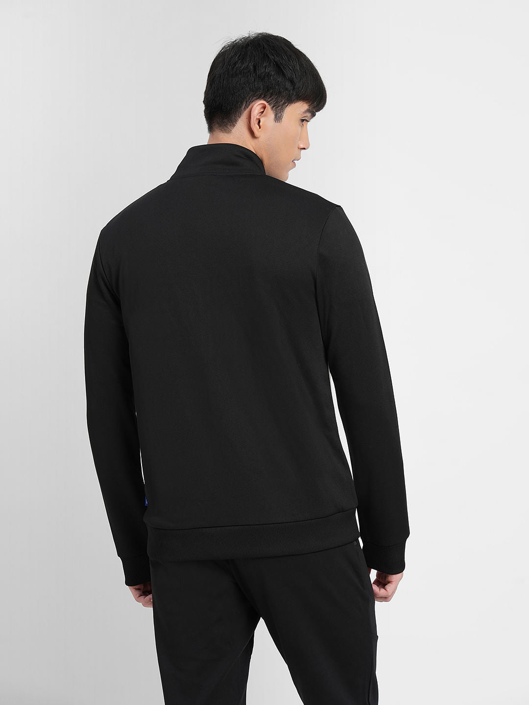 Black Colourblocked Track Jacket