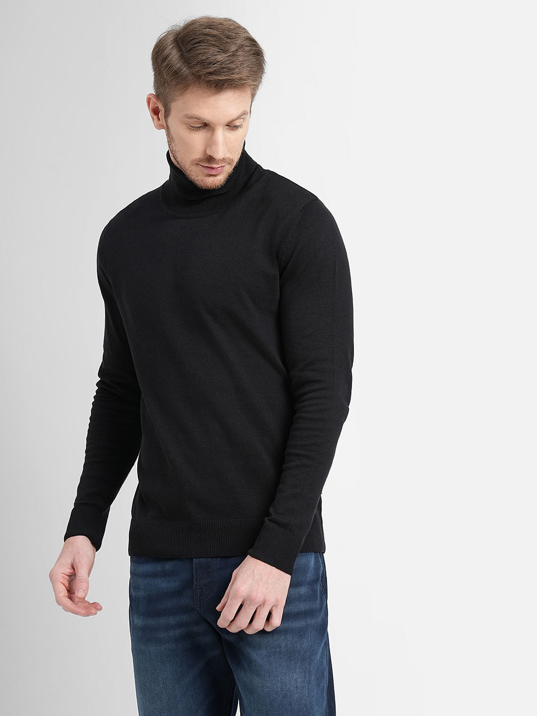 Black High Neck Pullover