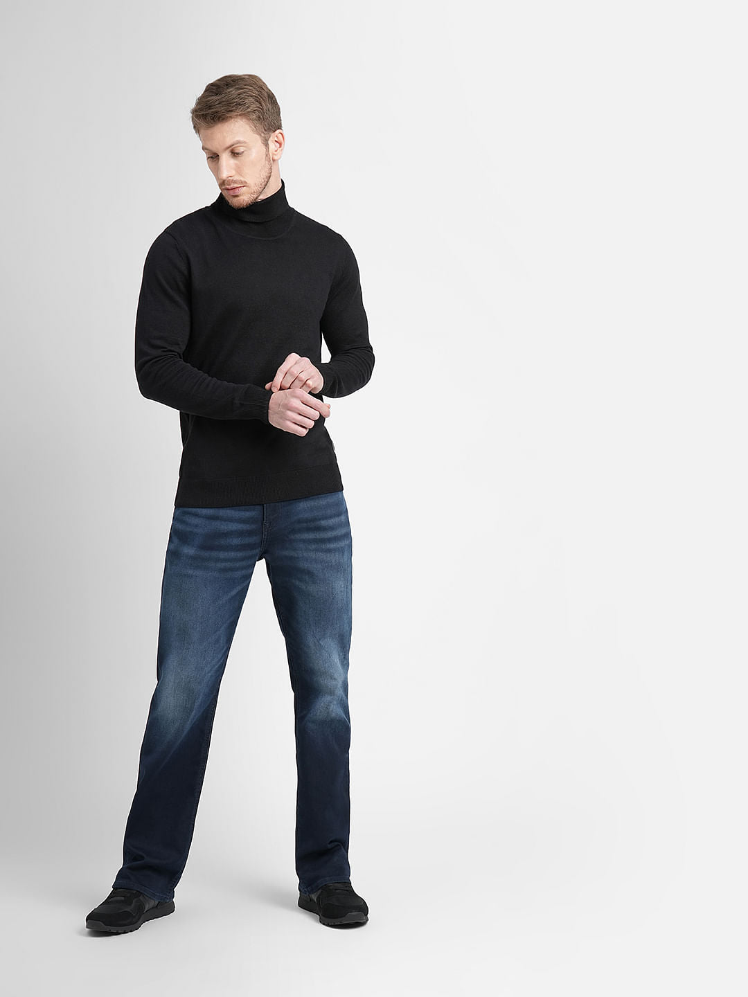 Black High Neck Pullover