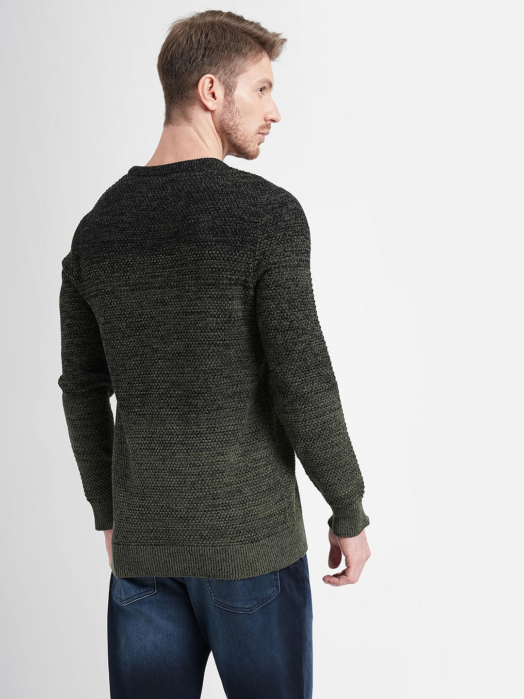 Dark Green Crew Neck Pullover