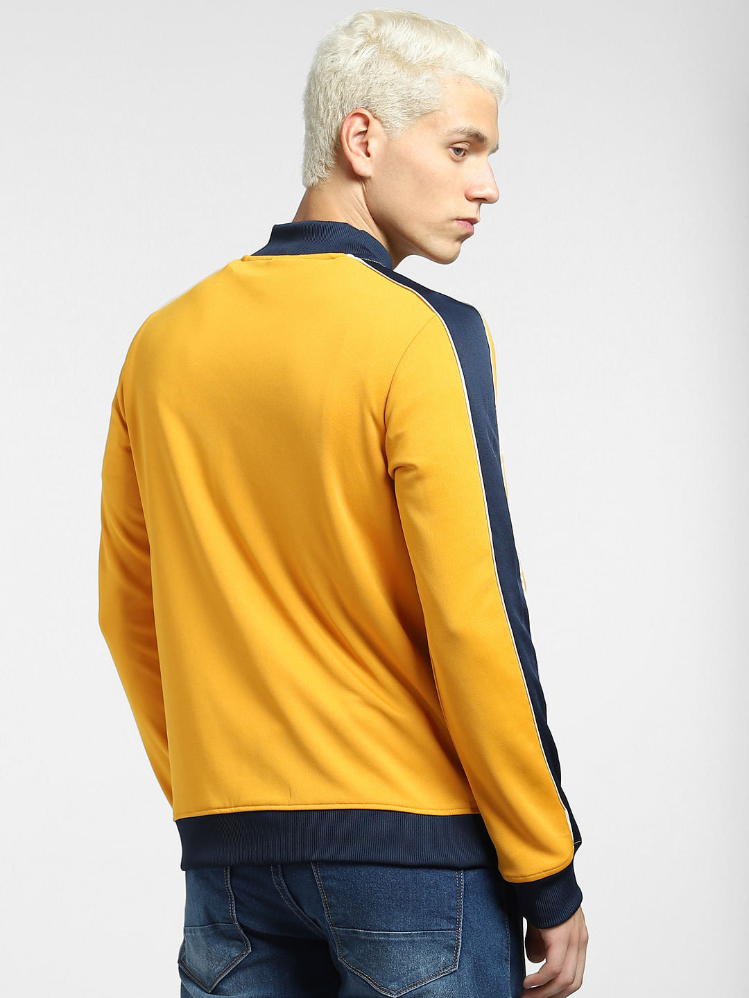 Yellow Contrast Tipping Track Jacket