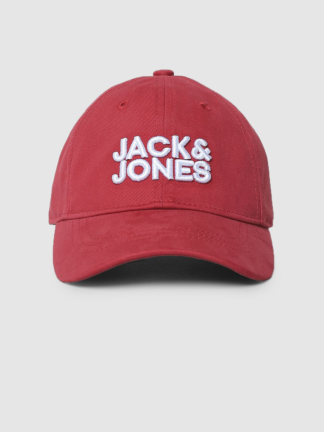 Boys Red Logo Print Baseball Cap