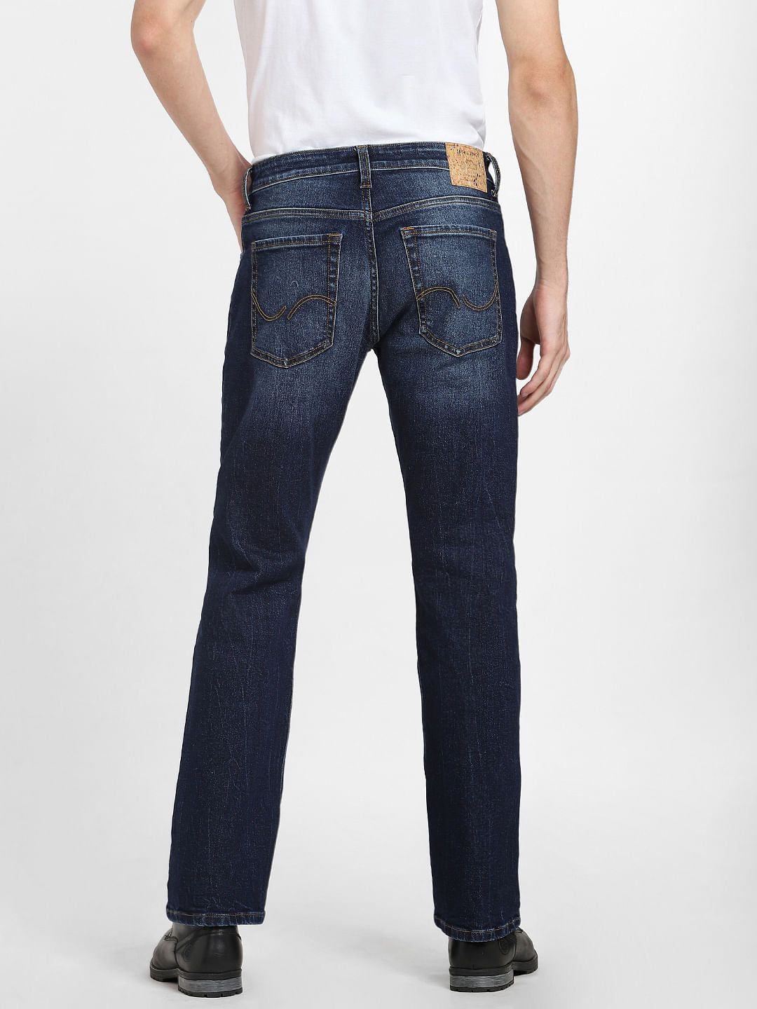 Dark Blue High Rise Bootcut Jeans