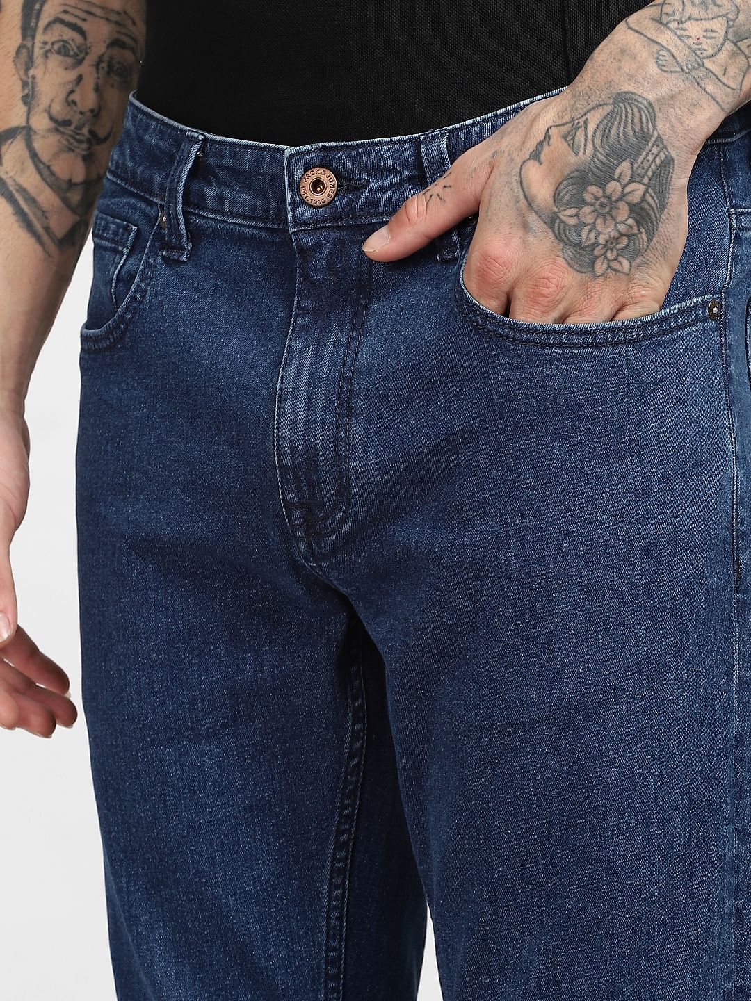 Dark Blue Low Rise Ben Skinny Jeans