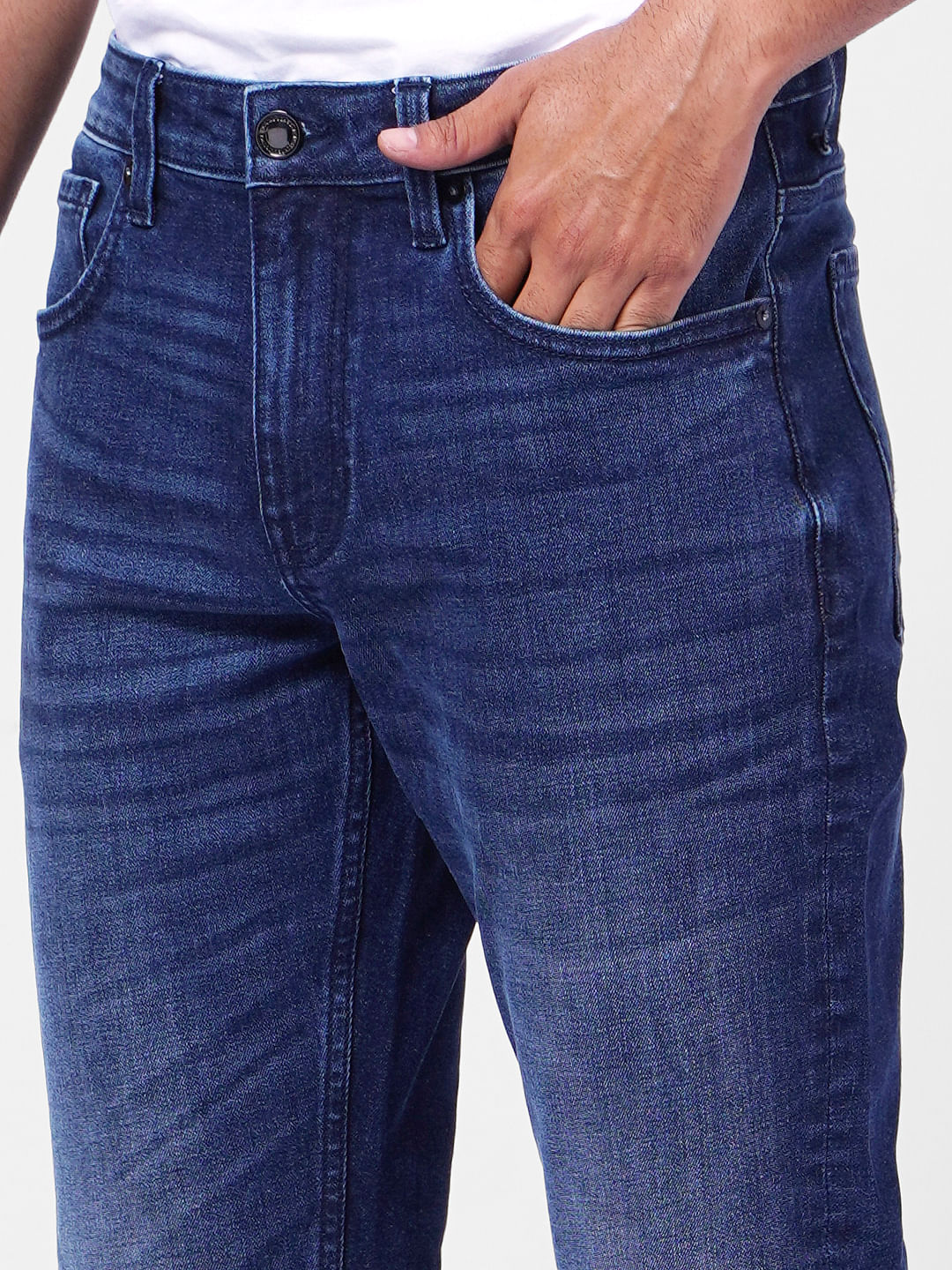 Blue Low Rise Glenn Slim Fit Jeans
