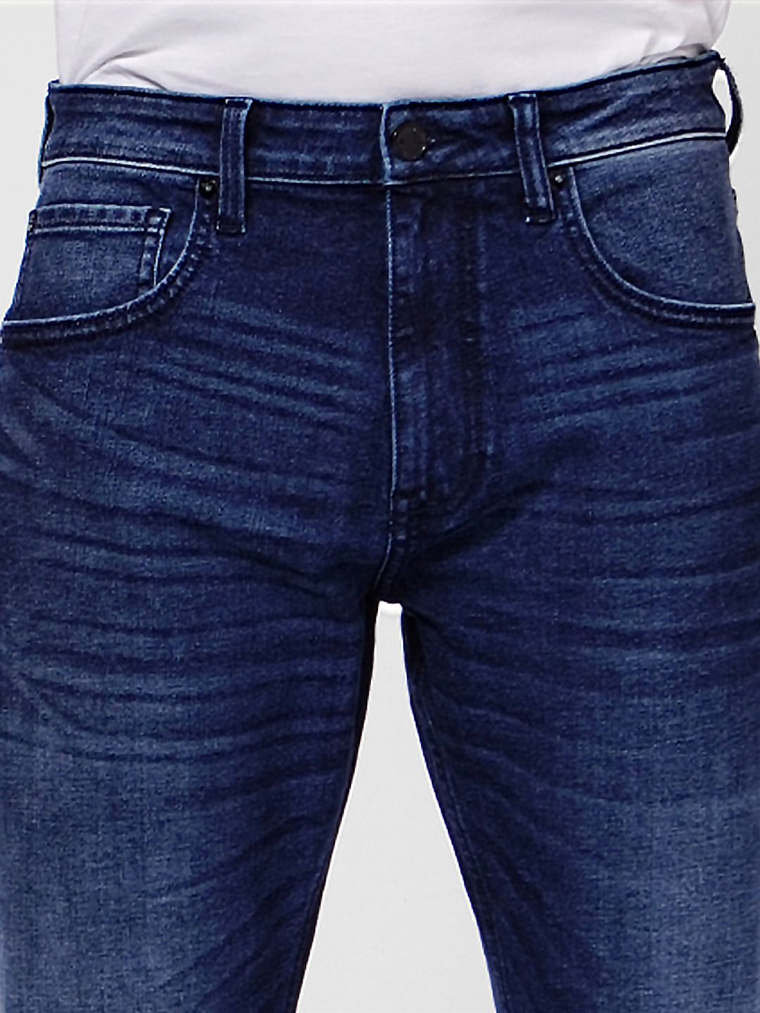 Dark Blue High Rise Bootcut Jeans