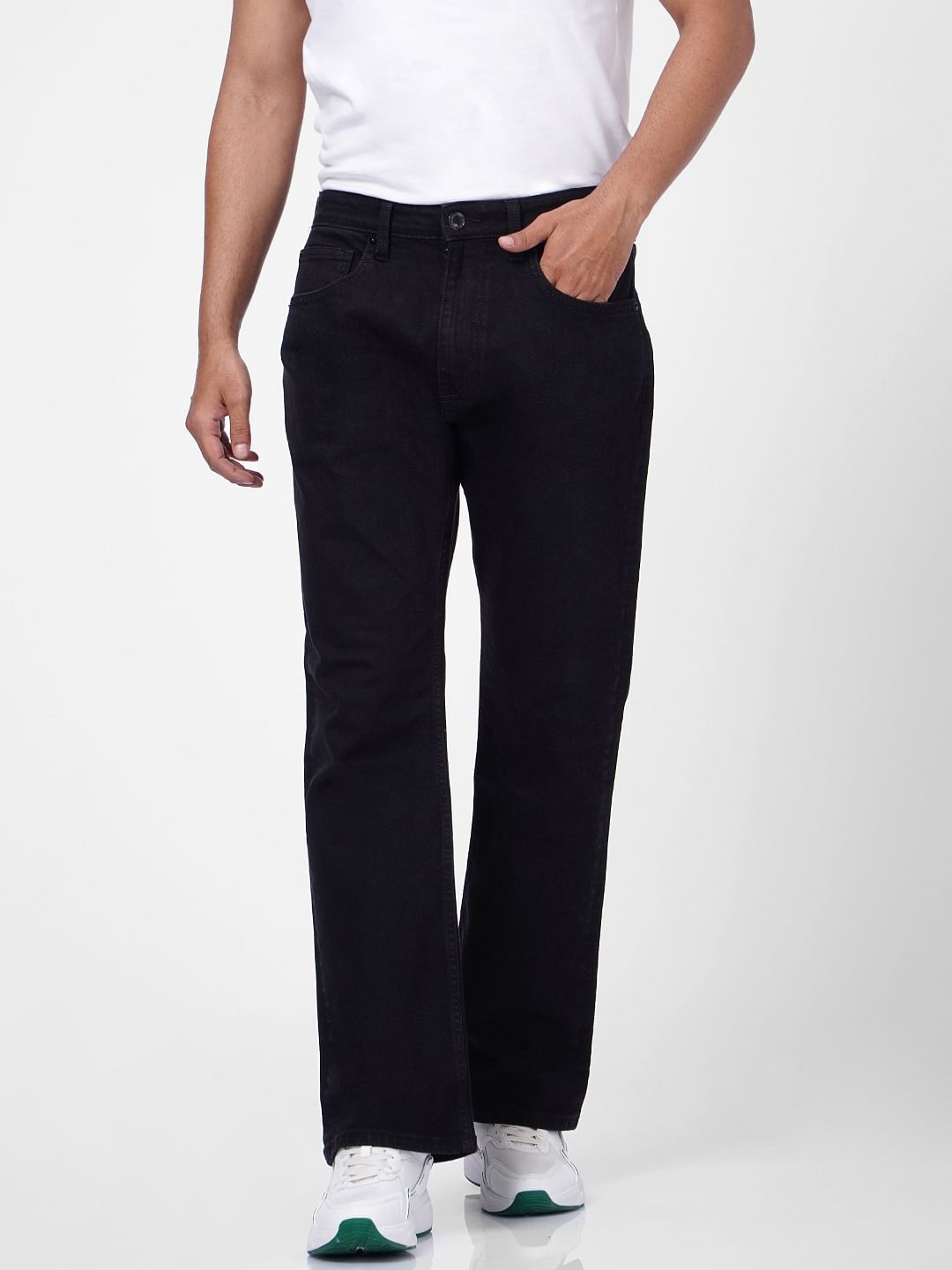 Black High Rise Bootcut Jeans