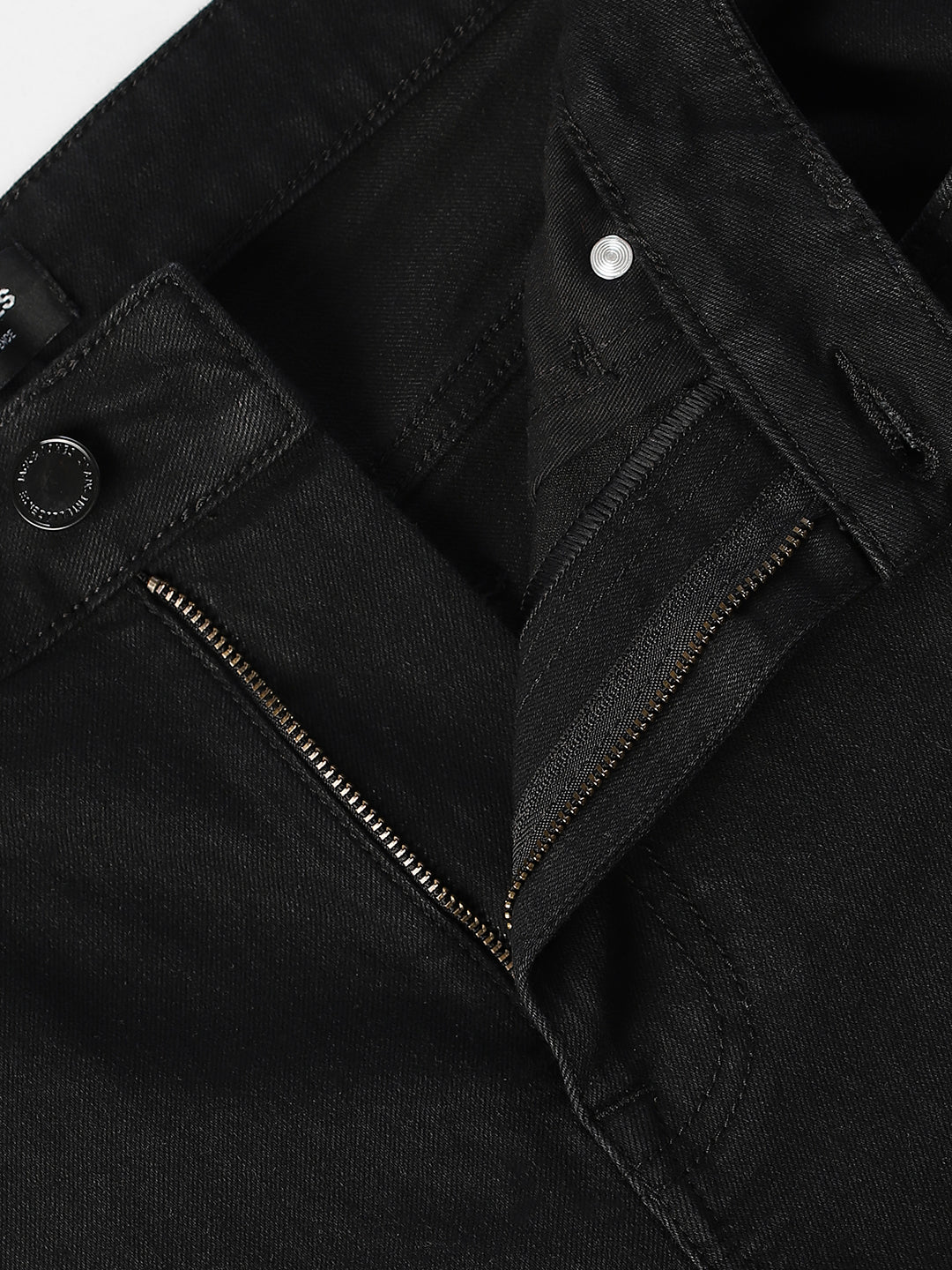 Men's Black Bootcut Stretch Jeans With Zip Fly