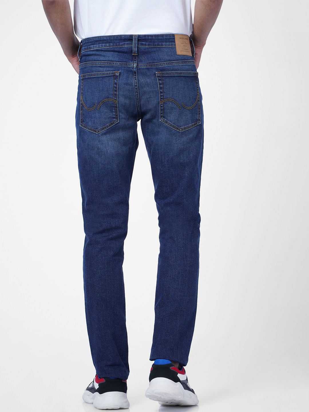 Blue Low Rise Washed Glenn Slim Jeans