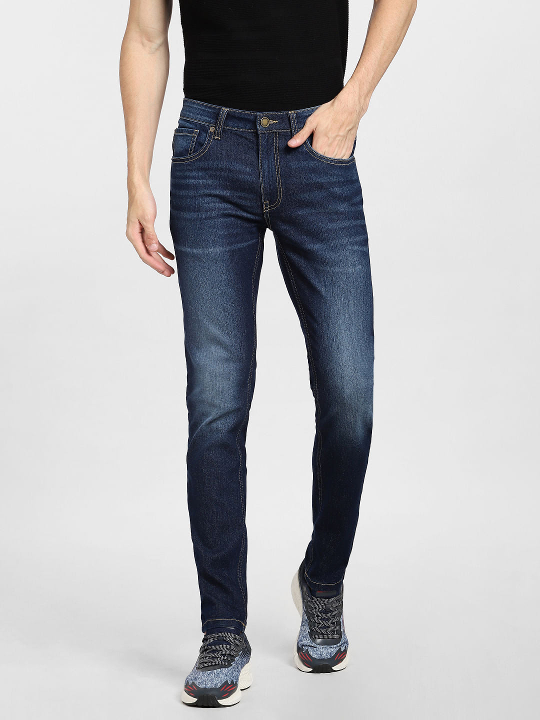 Dark Blue Low Rise Ben Skinny Jeans