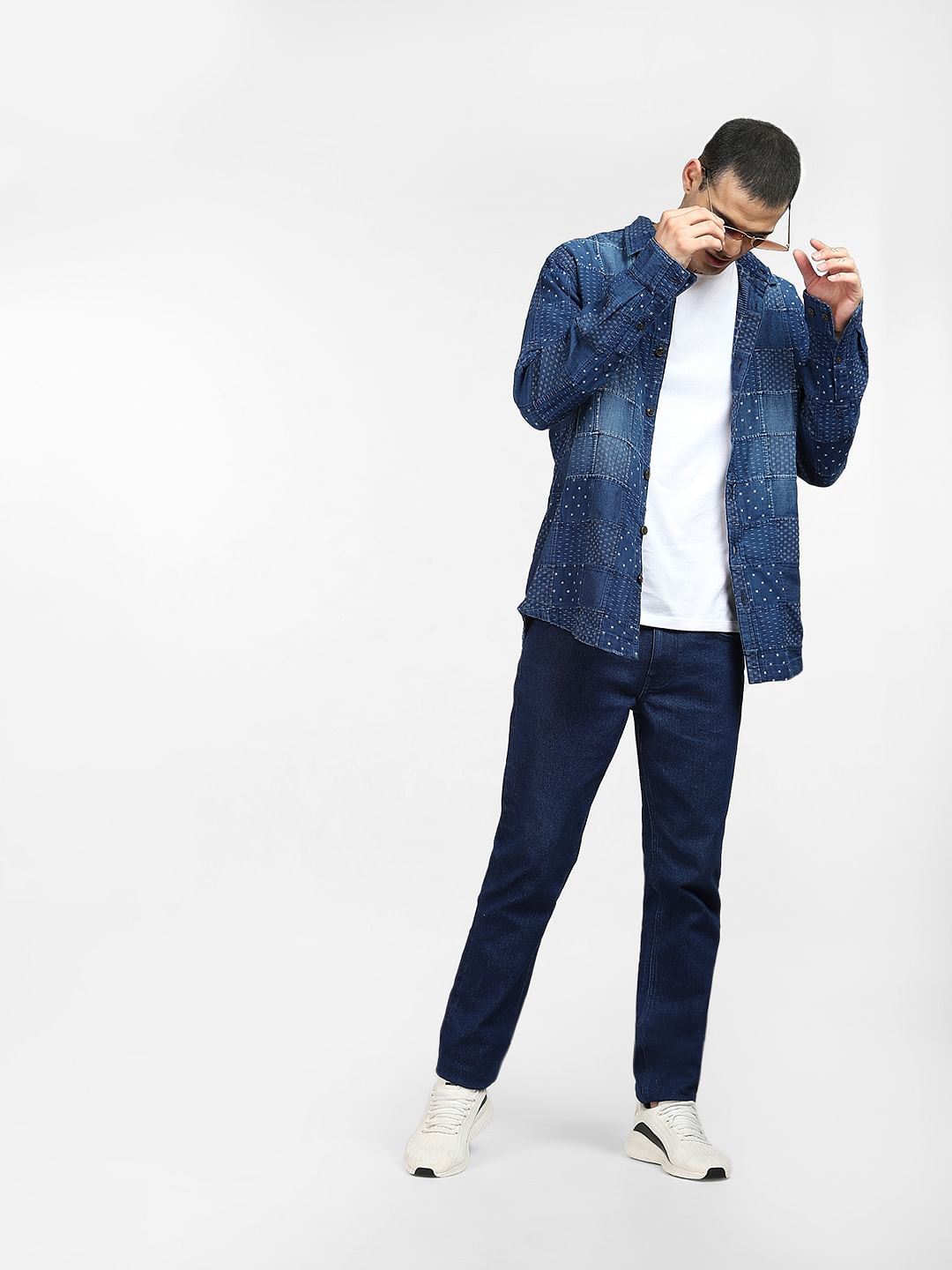 Dark Blue Low Rise Glenn Slim Jeans