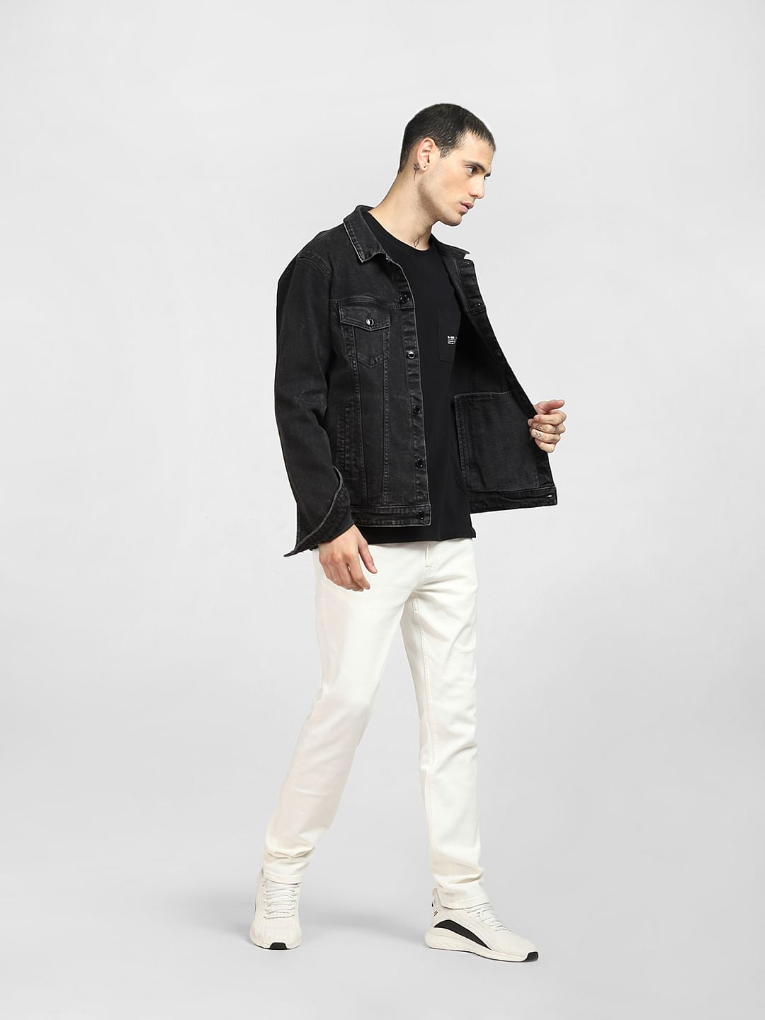 White Low Rise Glenn Slim Jeans