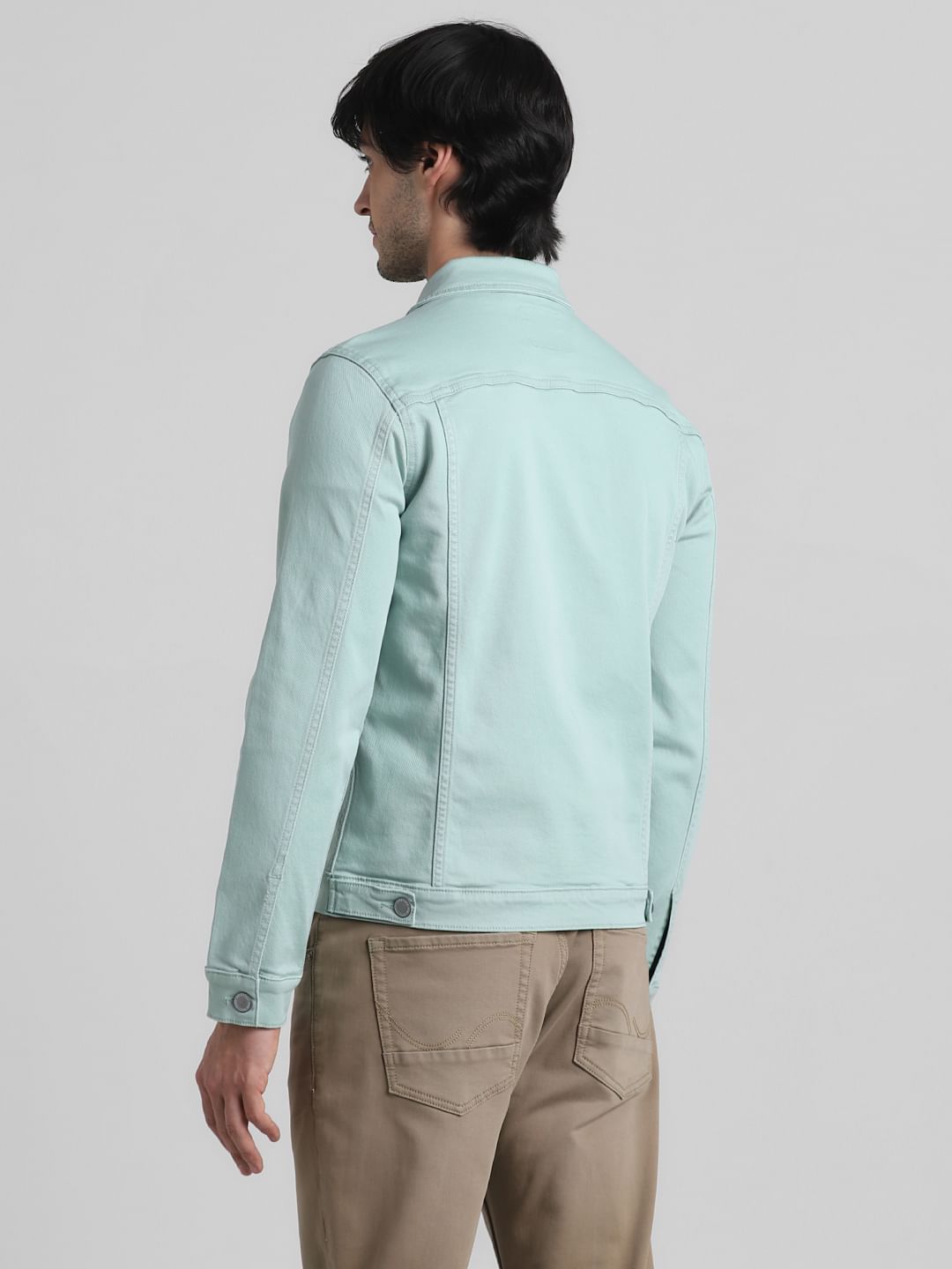 Green Patch Pocket Denim Jacket