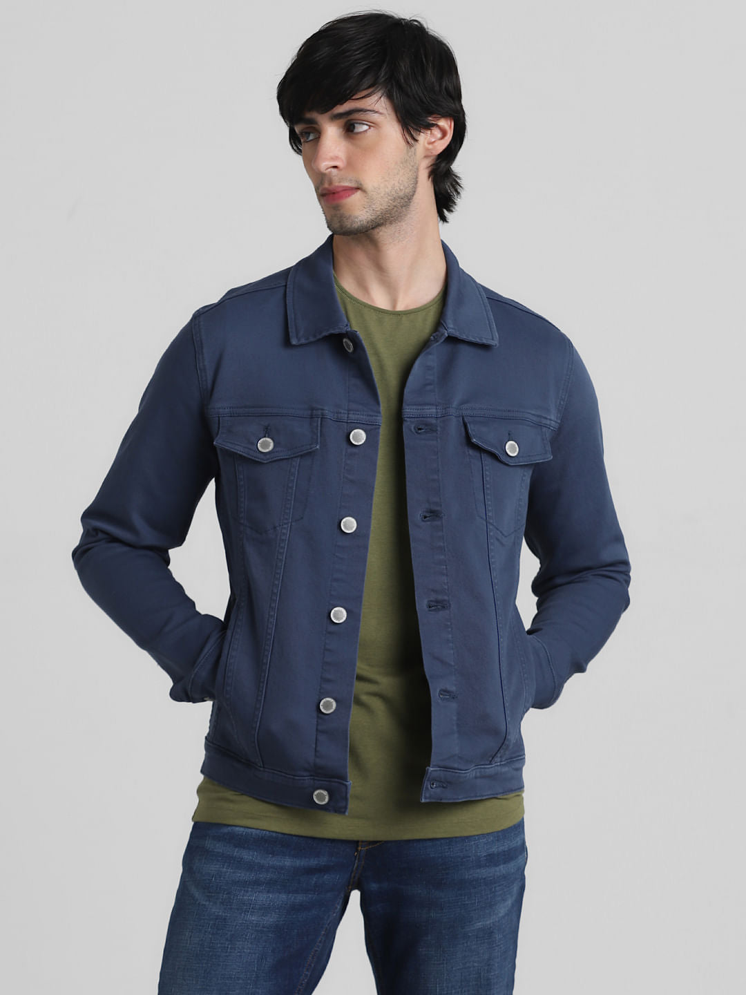 Blue Patch Pocket Denim Jacket