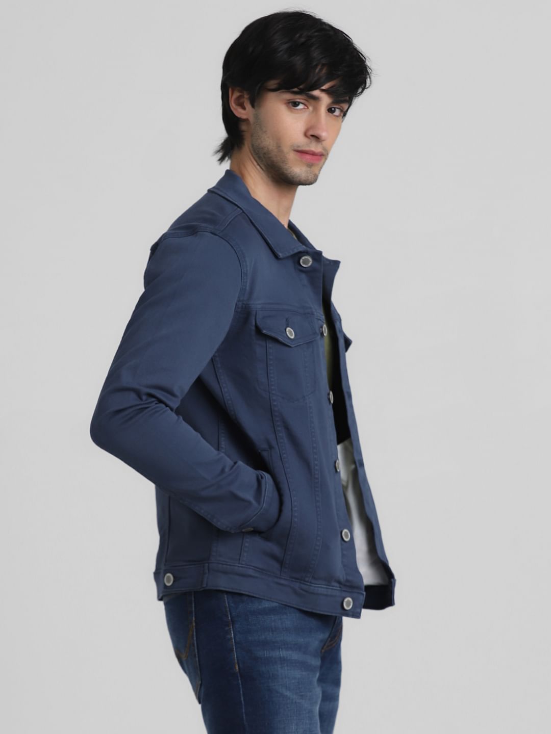 Blue Patch Pocket Denim Jacket