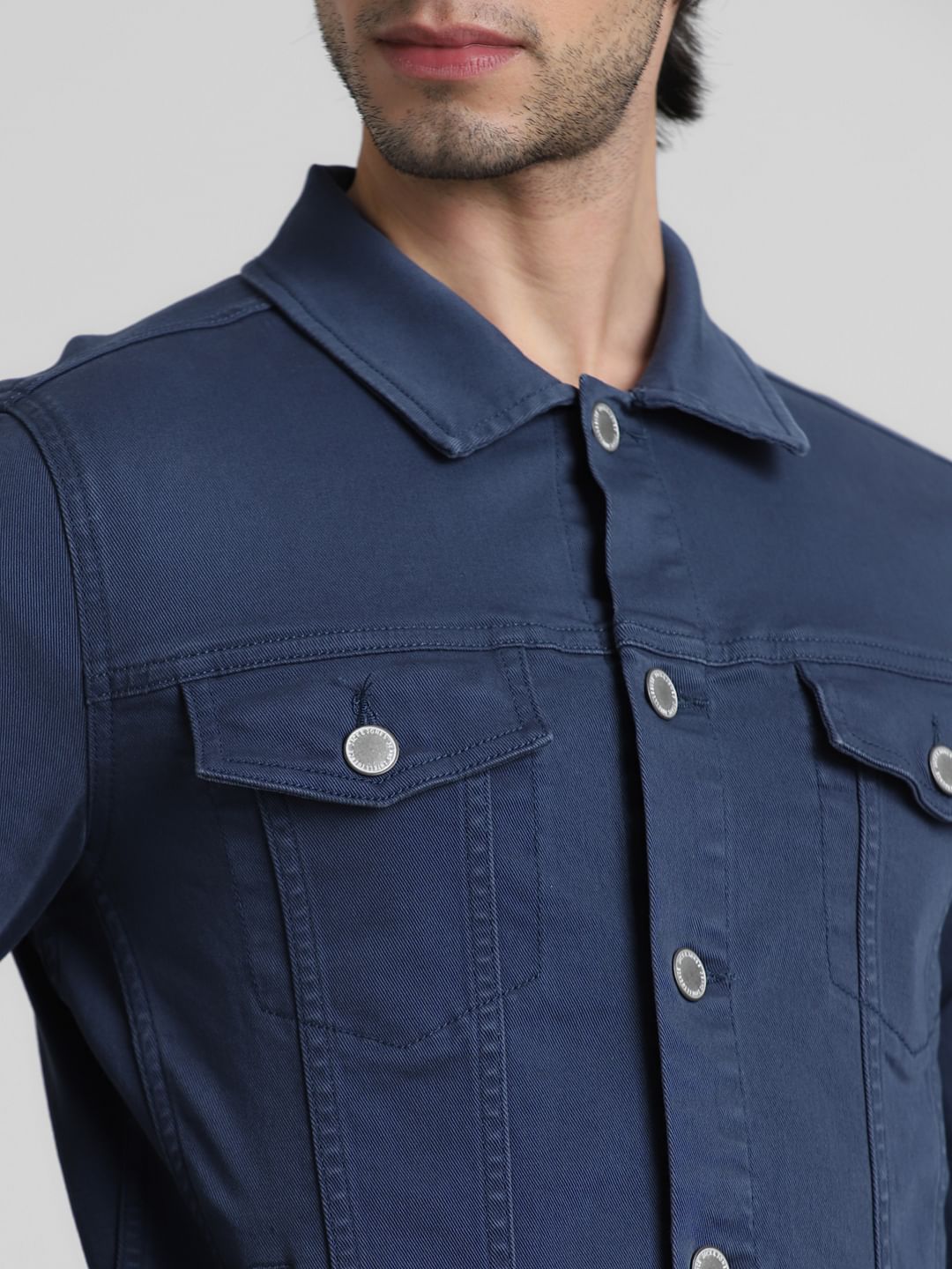 Blue Patch Pocket Denim Jacket